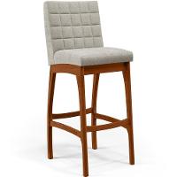 Kit 02 Banquetas Altas Cozinha B04 Bouclê Creme - 9