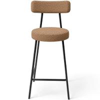 Kit 05 Banquetas Baixa Para Cozinha Sala De Jantar Bar Bancada Milão L02 Bouclê Mostarda - 5