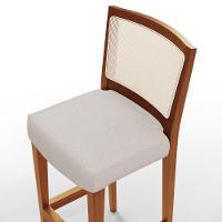 Kit 06 Banquetas Alta Cozinha Branco Zion L02 Cru - 3