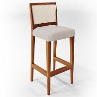 Kit 06 Banquetas Alta Cozinha Branco Zion L02 Cru