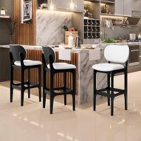 Banqueta Alta Para Cozinha Madeira Fixa Betta L02 Preto Facto Branco - Lyam Decor - 7