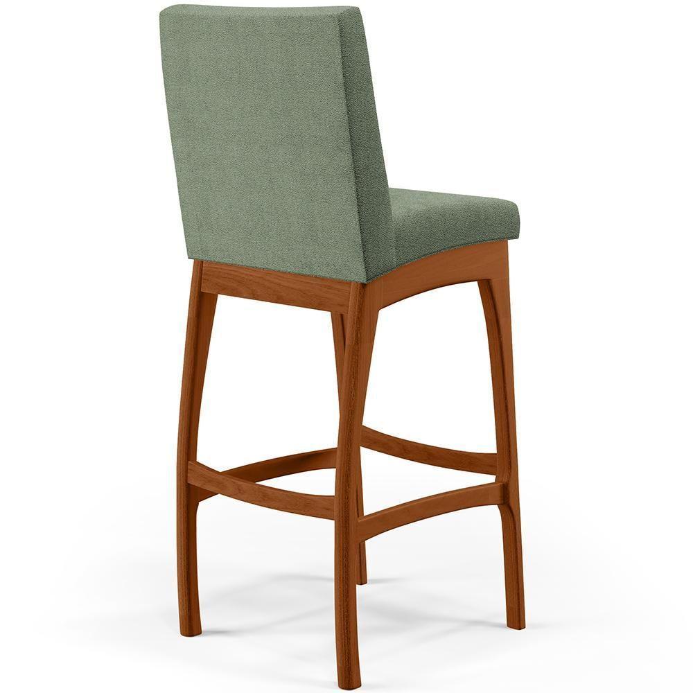 Kit 02 Banquetas Alta Para Cozinha Sala De Jantar Fixa Mila B04 Bouclê Oliva - 3