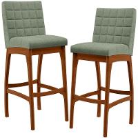 Kit 02 Banquetas Alta Para Cozinha Sala De Jantar Fixa Mila B04 Bouclê Oliva - 1