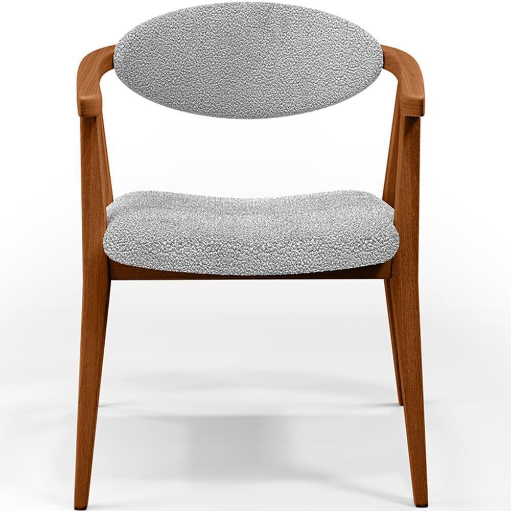 Kit 02 Poltronas E Recepção Cecília L02 Bouclê Cinza - 2