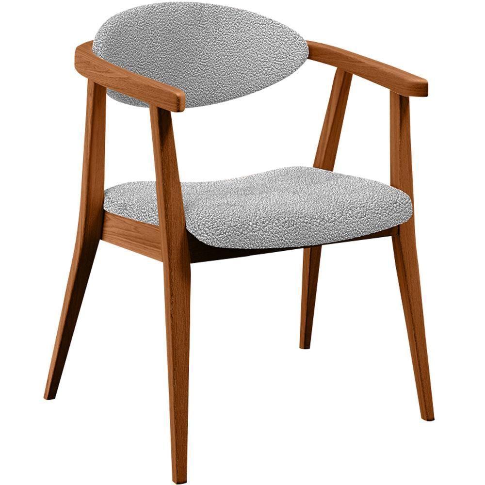 Kit 02 Poltronas E Recepção Cecília L02 Bouclê Cinza - 8