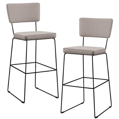 Kit 2 Banquetas Alta Para Cozinha Allana L02 Bege