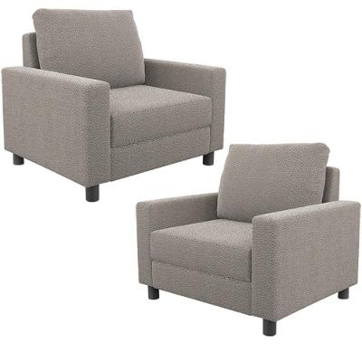 Kit 2 Poltronas Decorativas Malta L02 Bouclê Bege Lyam Decor