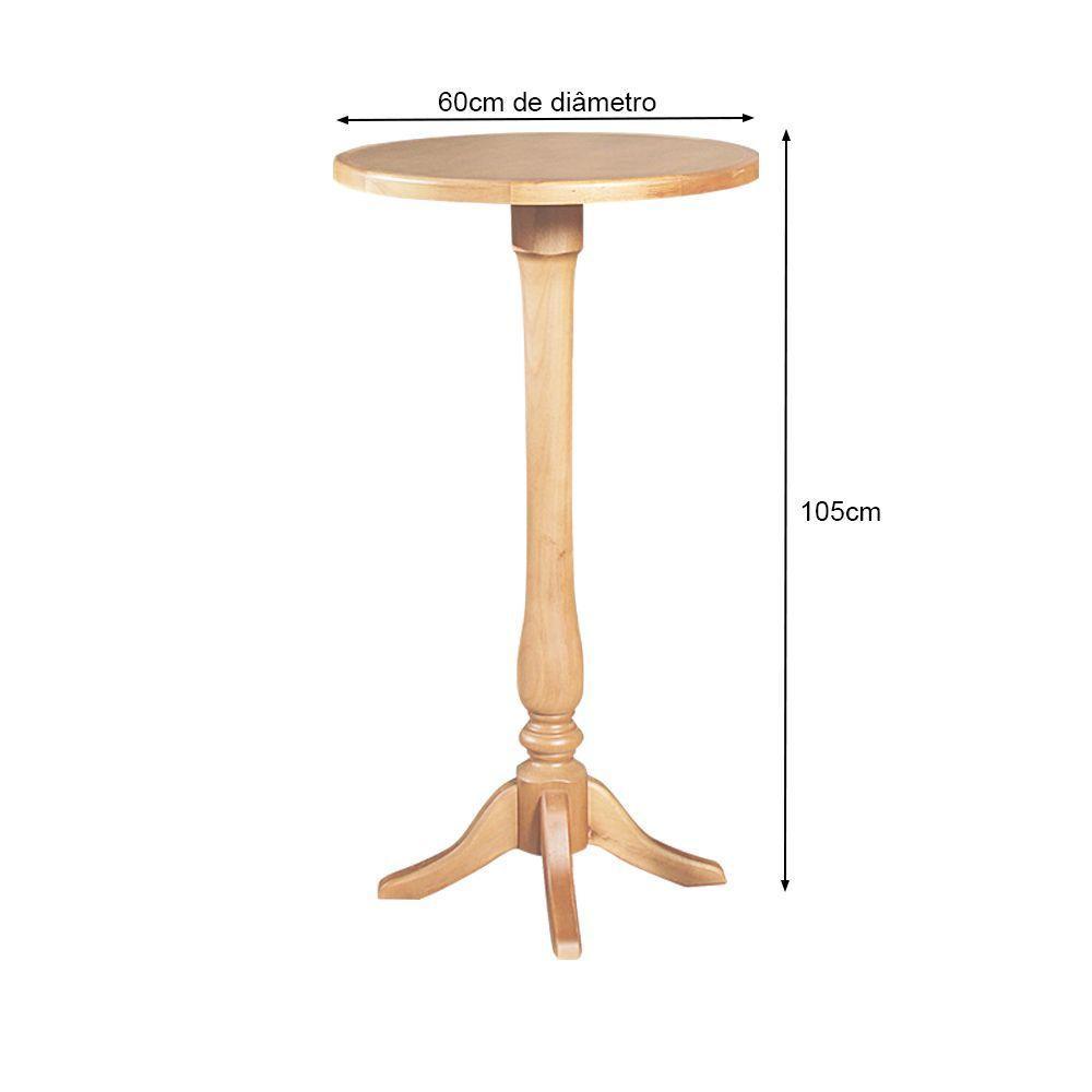 Conjunto Bistrô Mesa Com 3 Banquetas Confort Ripada Natural - Marrom - 4