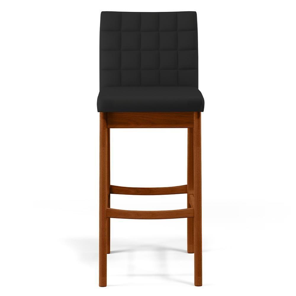 Kit 02 Banquetas Altas Mila Facto Preto Fosco - 5