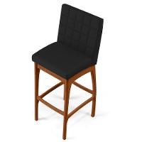 Kit 02 Banquetas Altas Mila Facto Preto Fosco - 2