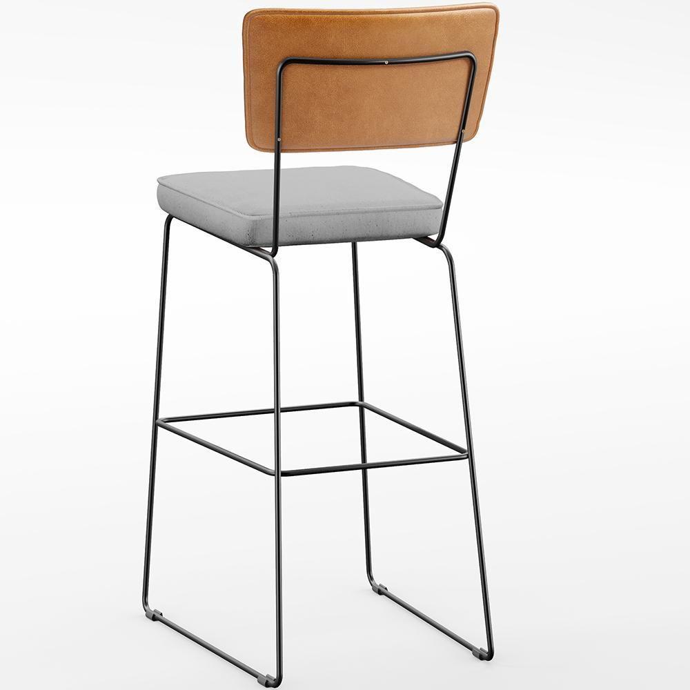 Kit 05 Banquetas Altas Allana L02 Whisky Cinza - 4