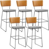 Kit 05 Banquetas Altas Allana L02 Whisky Cinza - 1