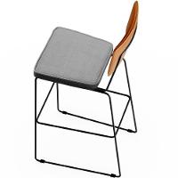 Kit 05 Banquetas Altas Allana L02 Whisky Cinza - 2