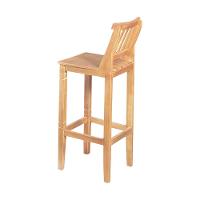 Banqueta Alta De Ripada Com Encosto Confort - Natural - Bege - 3