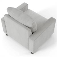 Kit 02 Poltronas Malta Linho Cinza - 2