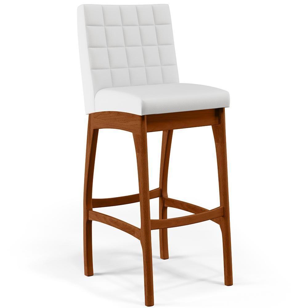 Kit 05 Banquetas Altas Mila Facto Branco Fosco - 8