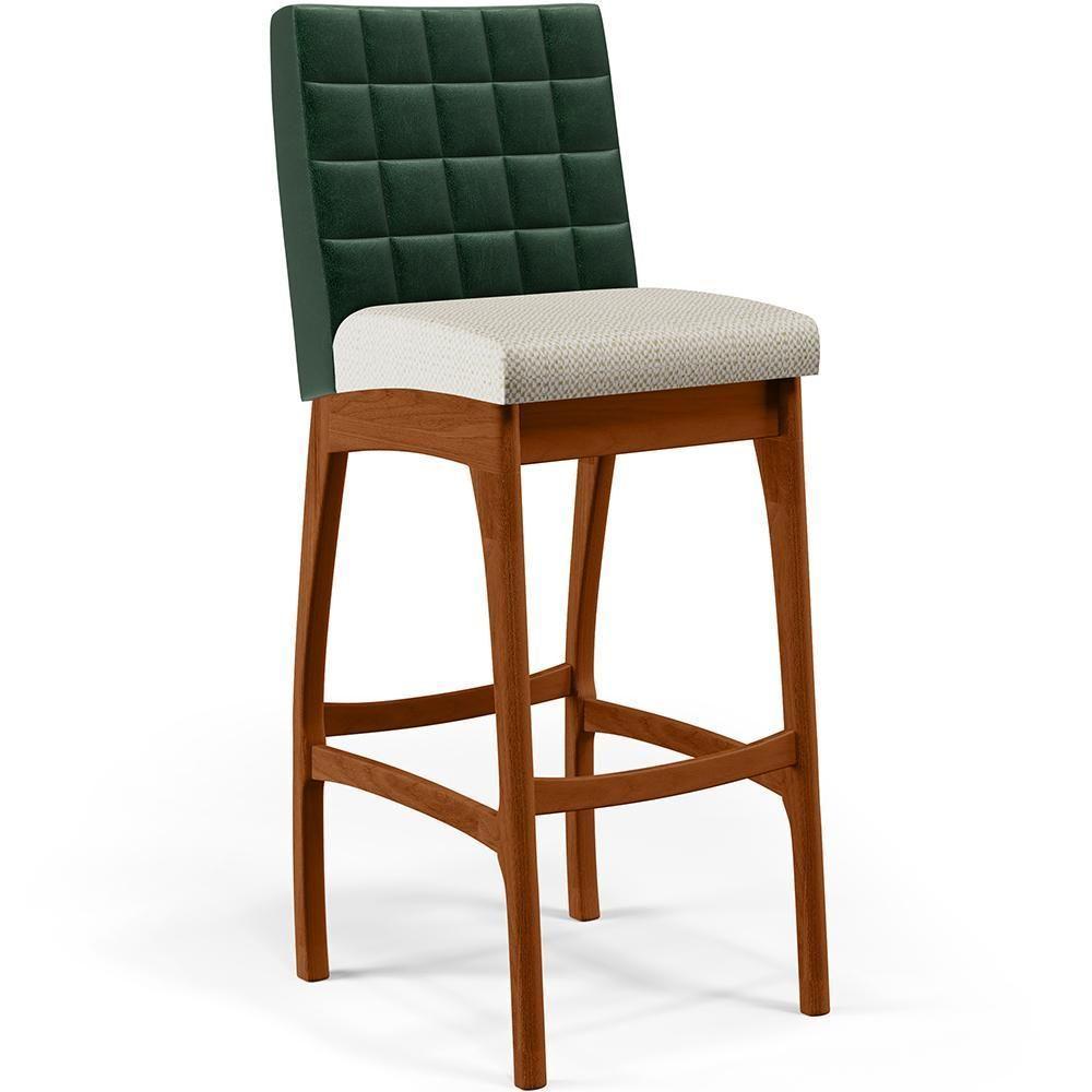 Kit 05 Banquetas Altas B04 Verde Musgo Champagne - 8