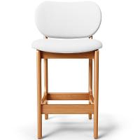 Kit 03 Banquetas Baixa Bar Cozinha E Sala De Jantar Fixa Betta L02 Imbuia Facto Branco