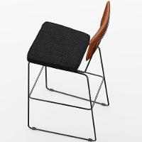 Kit 03 Banquetas Altas Cozinha Camel Linho Chumbo - 3