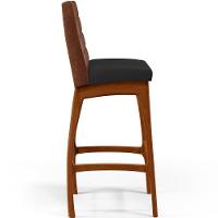 Kit 03 Banquetas Altas Mila Marrom Corano Preto