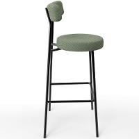 Kit 03 Banquetas Alta Bar Cozinha Sala De Jantar Estrutura Em Aço Milão L02 Bouclê Oliva - 2