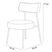 Kit 02 Poltronass Base Fixa Londres F01 Couríssimo Preto - 5