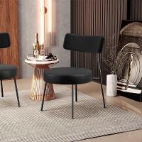 Kit 02 Poltronass Base Fixa Londres F01 Couríssimo Preto - 7