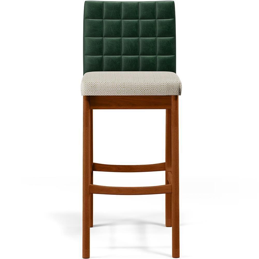 Kit 04 Banquetas Altas B04 Verde Musgo Champagne - 5