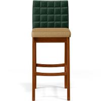 Kit 03 Banquetas Altas B04 Verde Musgo Bege Escuro - 5