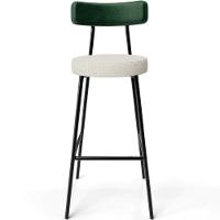 Kit 05 Banquetas Alta Bar Cozinha Sala De Jantar Milão L02 Facto Verde Linho Champagne - Lyam Decor - 3