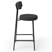 Kit 05 Banquetas Baixa Para Cozinha Sala De Jantar Bancada Milão L02 Bouclê Preto - Lyam Decor - 6