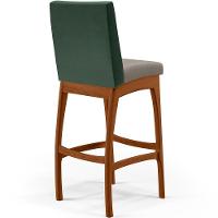 Kit 03 Banquetas Altas Mila Facto Verde Musgo Linho Bege - 2