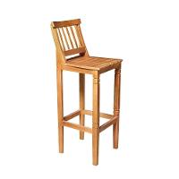 Conjunto Bistrô Mesa Com 3 Banquetas Confort Ripada Castanha - Marrom - 3