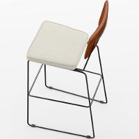 Kit 05 Banquetas Altas Allana L02 Camel Champagne - 5