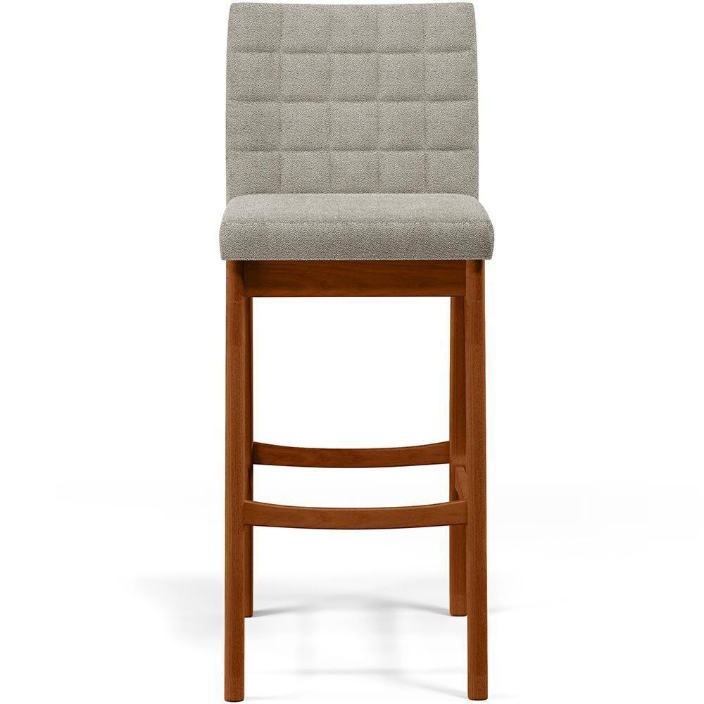 Kit 03 Banquetas Altas Cozinha B04 Bouclê Creme - 5