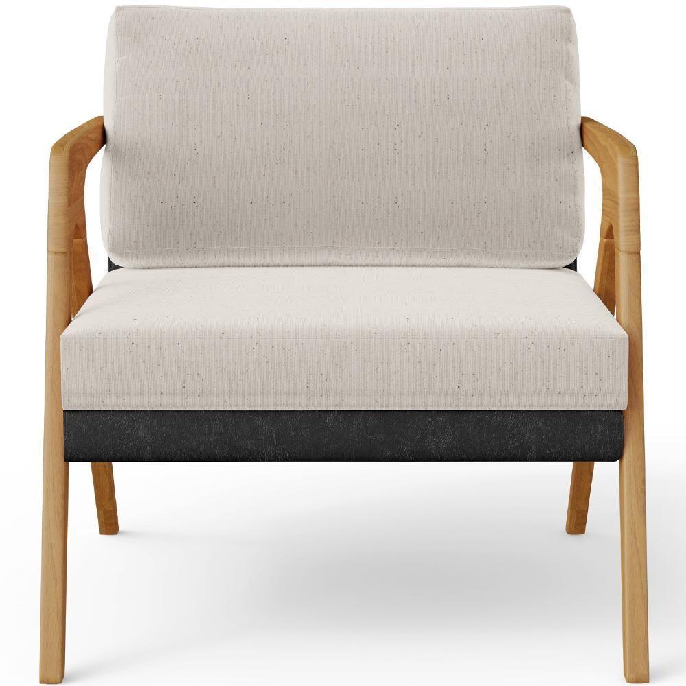 Kit 04 Poltronas Pietra L02 Couríssimo Preto Linho Cru - 4