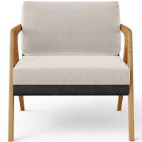 Kit 04 Poltronas Pietra L02 Couríssimo Preto Linho Cru