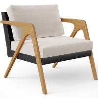 Kit 04 Poltronas Pietra L02 Couríssimo Preto Linho Cru - 7