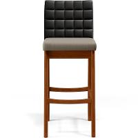 Banqueta Alta Para Cozinha B04 Preto Bege - 7