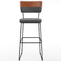 Banqueta Alta De Jantar Allana L02 Faixa Camel Cinza Escuro - 6