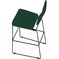 Kit 02 Banquetas Para Cozinha Sala De Jantar Base Em Aço Allana L02 Suede Verde Musgo - 2