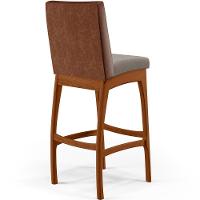 Banqueta Alta Para Cozinha B04 Marrom Bege - 2