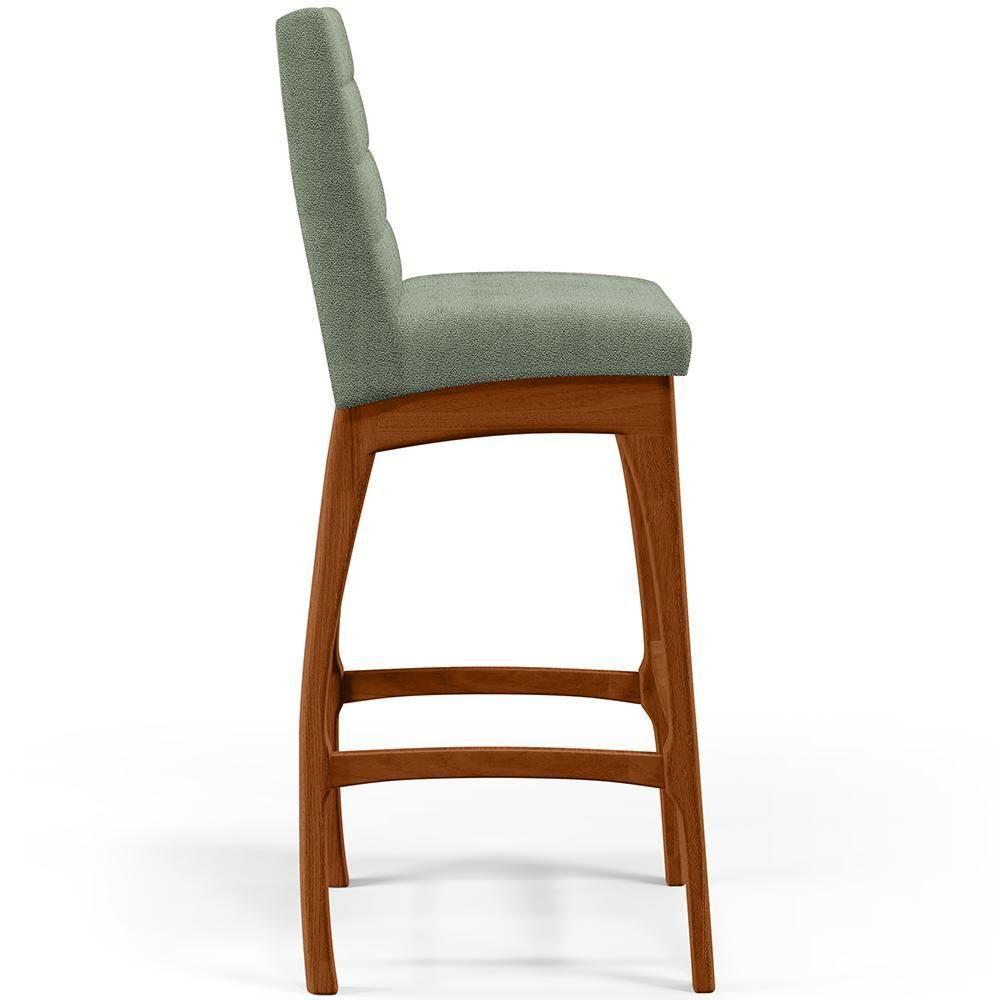 Kit 05 Banquetas Alta Para Cozinha Sala De Jantar Fixa Mila B04 Bouclê Oliva - 4