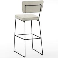 Kit 02 Banquetas Altas Allana L02 Faixa Camel Champagne - 2