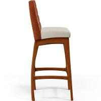 Kit 06 Banquetas Altas Mila Camel Linho Champagne