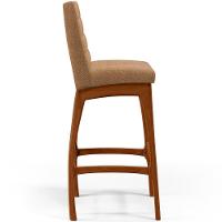 Kit 05 Banquetas Alta Para Cozinha Sala De Jantar Fixa Mila B04 Bouclê Mostarda