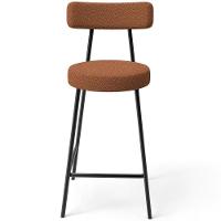 Kit 04 Banquetas Baixa Para Cozinha Sala De Jantar Bar Bancada Milão L02 Bouclê Terracota