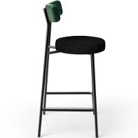 Kit 06 Banquetas Baixa Bar Cozinha E Sala De Jantar Milão L02 Facto Verde Linho Chumbo - Lyam Decor - 8