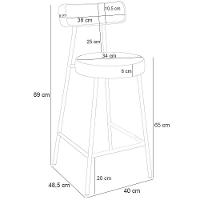 Kit 06 Banquetas Baixa Cozinha Sala Jantar Bancada Milão L02 Couríssimo Camel Linho Chumbo