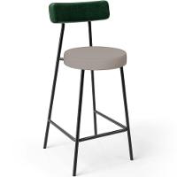 Kit 06 Banquetas Baixa Cozinha E Sala Jantar Bancada Milão L02 Facto Verde Linho Bege - Lyam Decor - 3